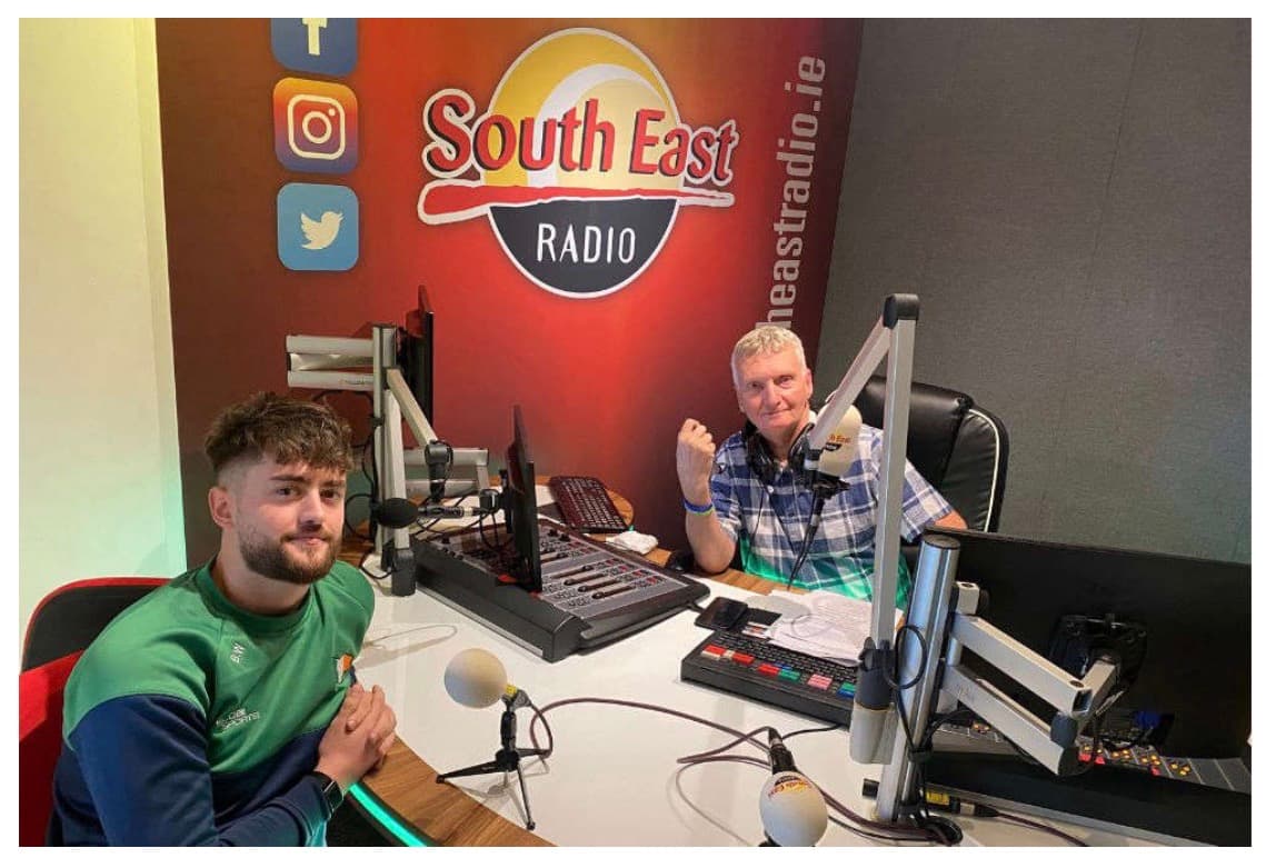 Mr. Billy Winters being interviewed in the South East Radio studio